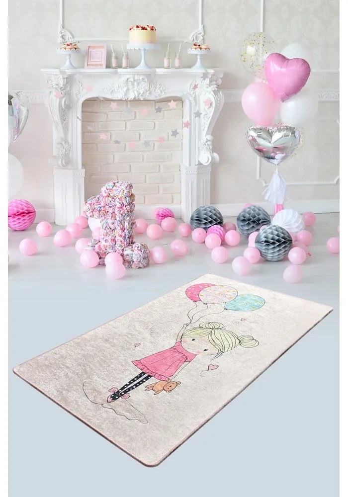 Covor antiderapant pentru copii Conceptum Hypnose Little Girl, 140 x 190 cm
