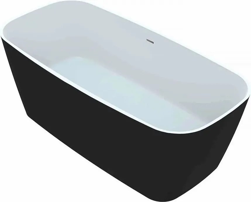 Cada freestanding Vayer Volans alb-negru 151x72 cm fara preaplin