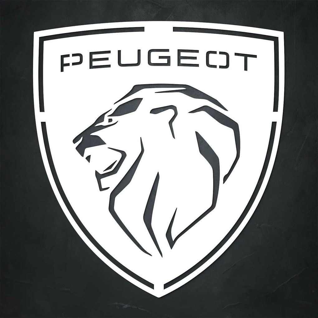 DUBLEZ | Tablou din lemn - Peugeot - Sigla