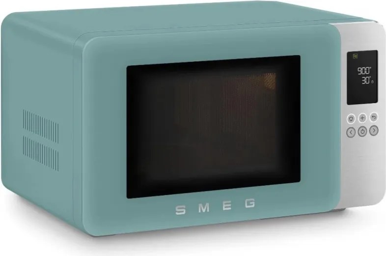 Cuptor cu microunde cu gratar 4in1 SMEG Collezione MOC01EGMEU, 1900 W, 29 l, 18 programe, Inchidere lina, Semnal sonor, Ecran LCD, Verde