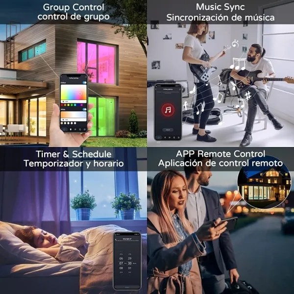 Plafonieră LED RGB dimabilă Immax NEO 07169-W60 TUDO 65W/230V Wi-Fi Tuya + telecomandă