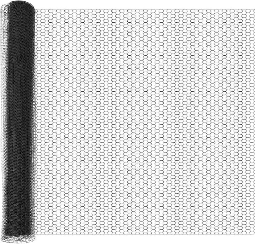 vidaXL Gard hexagonal Gri 1,4 x 100 m PVC