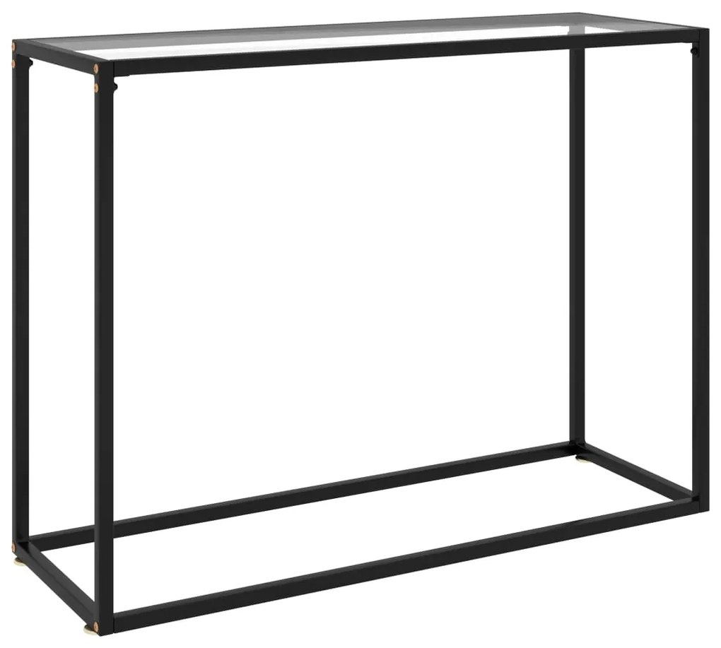 vidaXL Masă consolă, transparent, 100x35x75 cm, sticlă securizată