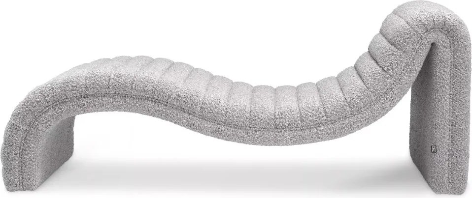 Pat de zi tip sezlong design LUX Pioneer boucle grey