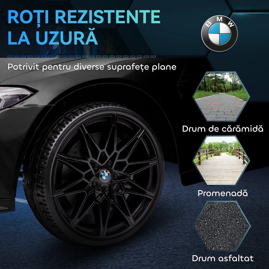 AIYAPLAY Mașinuță Electrică pentru Copii 3-5 Ani cu 2 Motoare, Suspensie, Telecomandă, Claxon și Faruri,, 108x69.5x51 cm, Negru | Aosom Romania