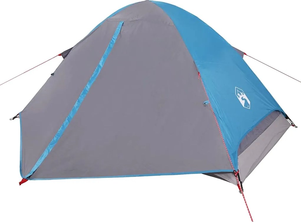 vidaXL Cort de camping cupolă pentru 4 persoane, albastru, impermeabil