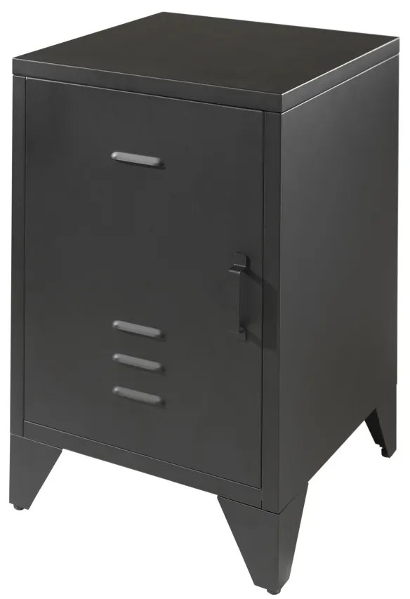 Noptieră Metalică, Neagră (Metal) – BRONXX – Vipack
