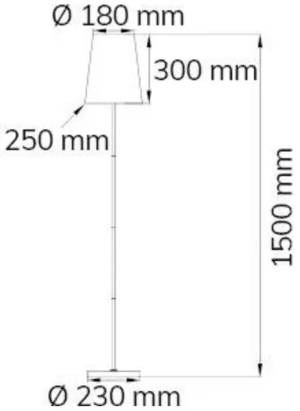 Lampadar FYNN 1xE27/60W/230V negru Wofi 3329.01.10.6000