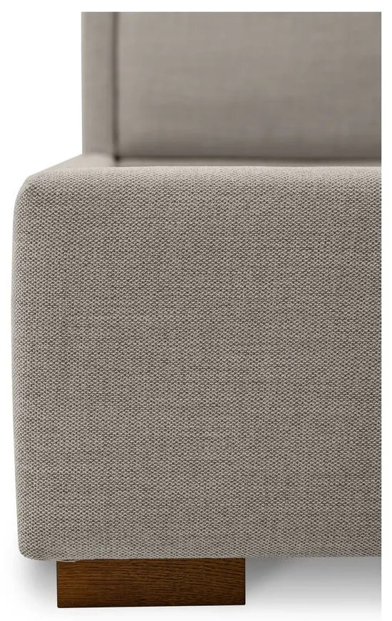 Pat matrimonial gri deschis tapițat cu somieră 140x200 cm Dreamer – Scandic