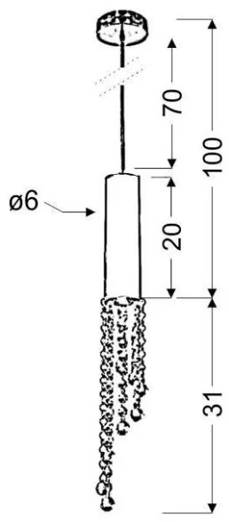 Lustră LED pe cablu DUERO LED/3W/230V