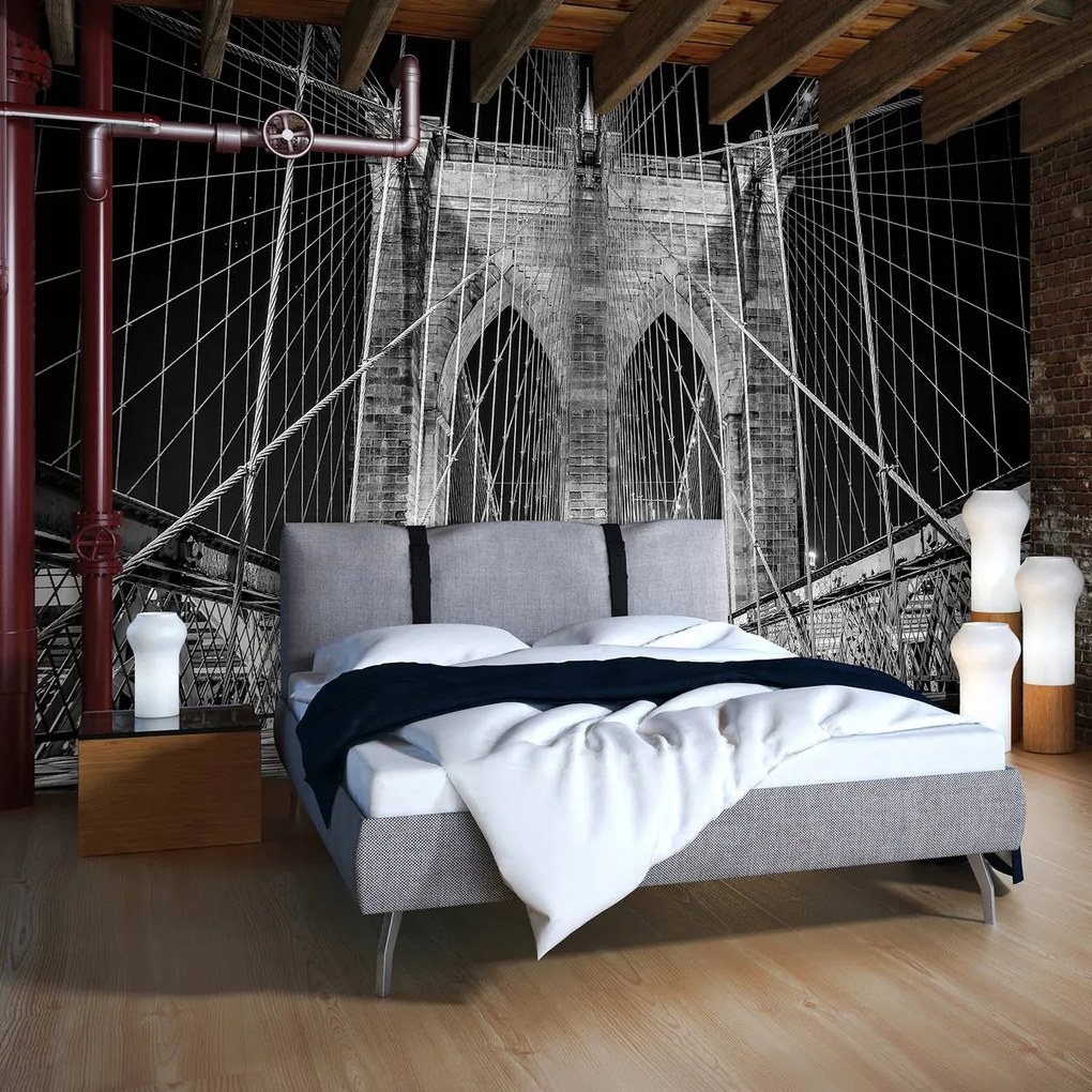 Fototapet - New York City Urban Brooklyn Bridge (254x184 cm)