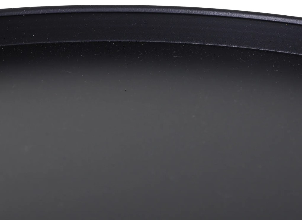 Outsunny Set 2 Piese Masuta de Cafea din Metal Negru , Φ50x50cm & Φ41.5x35.5cm