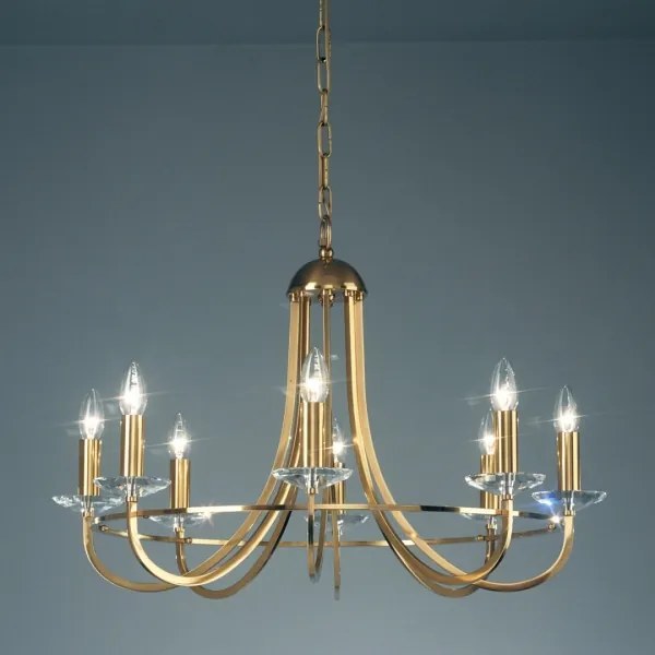 Kolarz 330.88.8C - Candelabru cristal IMPERIAL 8xE14/60W/230V auriu