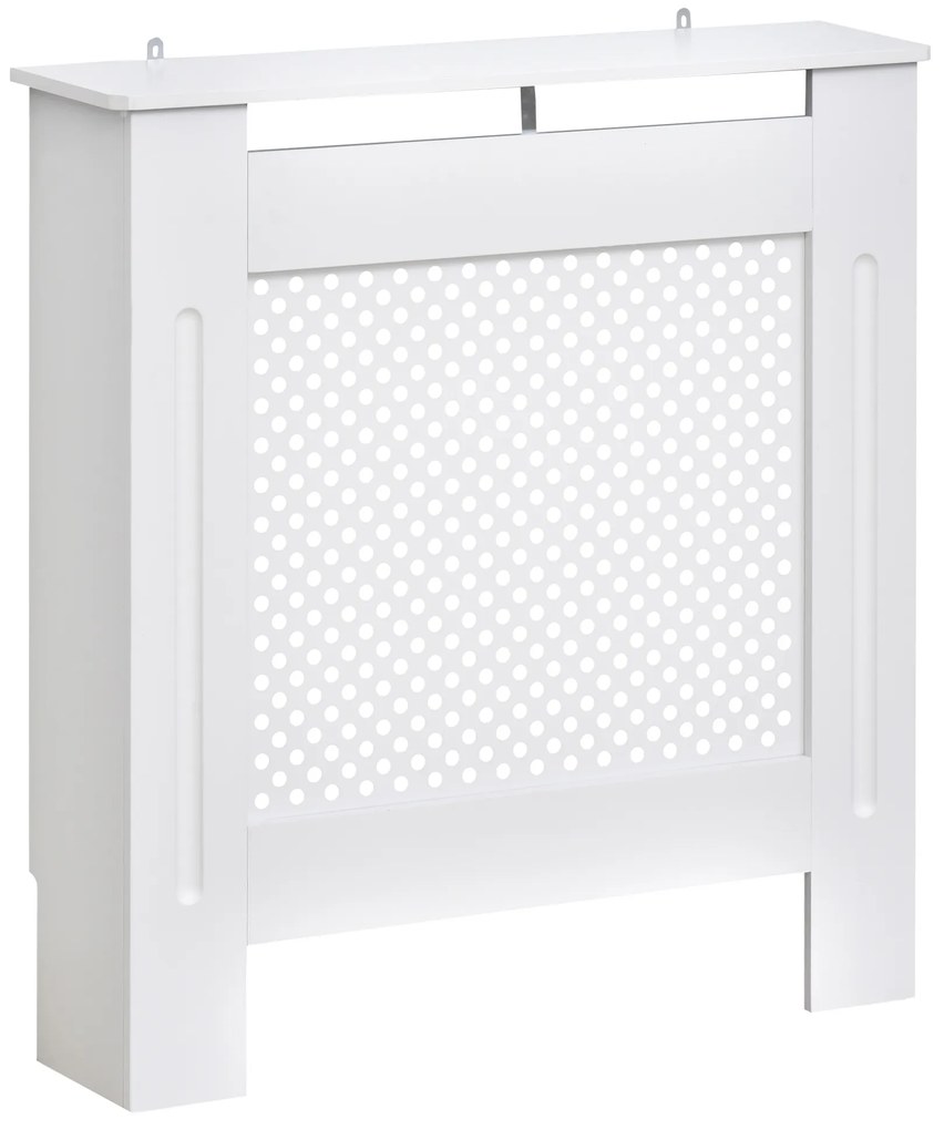 HOMCOM Carcasă Modernă pentru Calorifer din MDF Tip Grilă, 78x82x19 cm, Alb | Aosom Romania