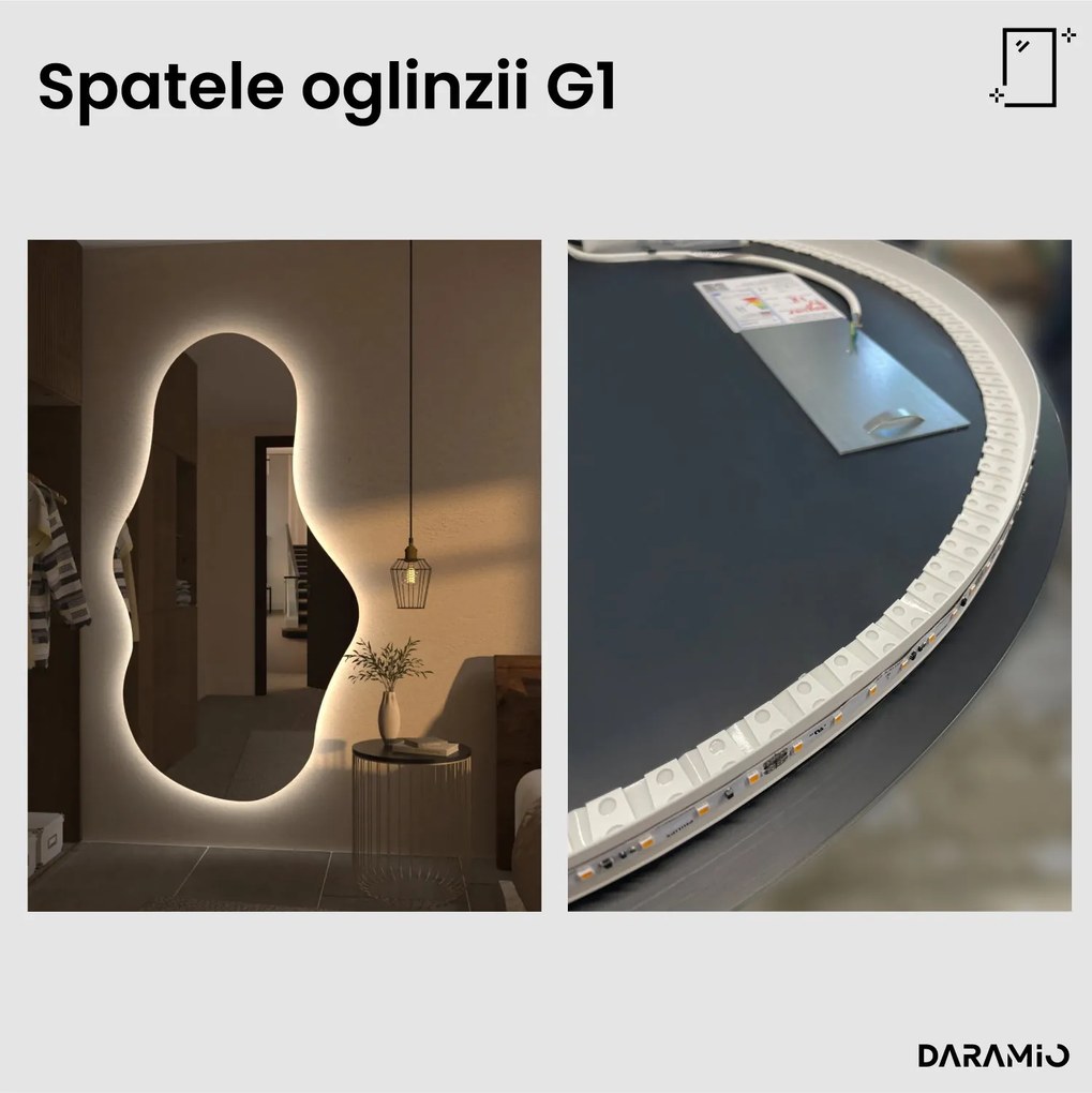 Oglindă atipică cu iluminare LED G1