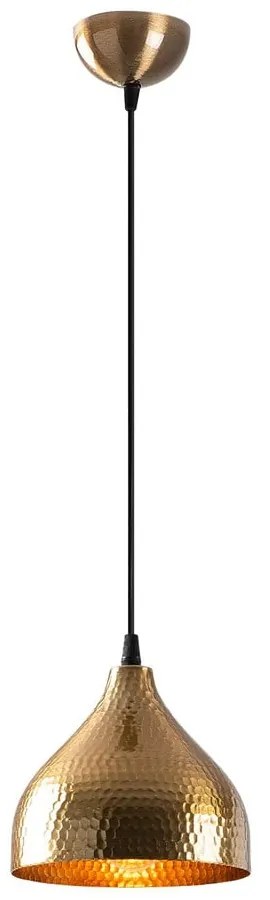 Lustră aurie cu abajur din metal ø 18 cm Tattoo – Opviq lights