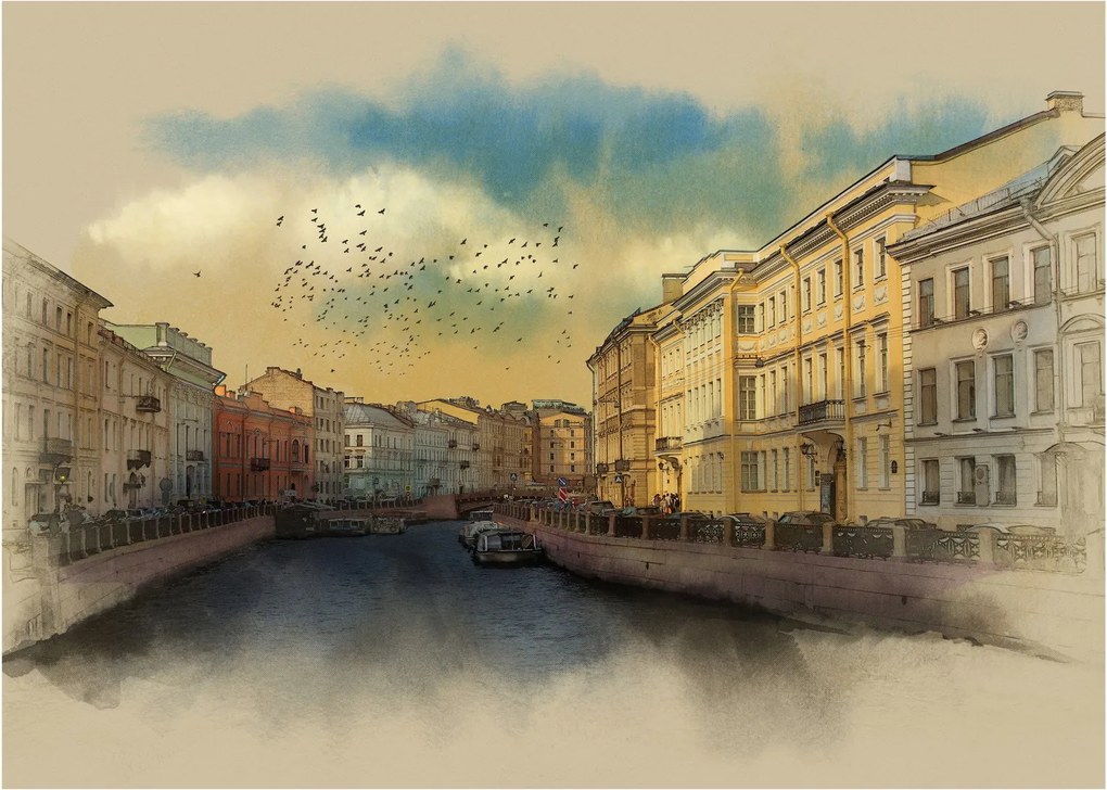 Tablou - Râul Moyka, Sankt Petersburg, Rusia (70x50 cm)
