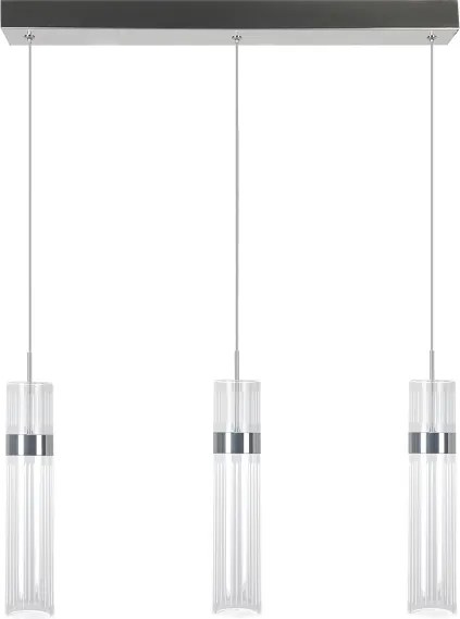 Pendul LED pe cablu AMBIENTE 3xLED/6W/230V 3000/4000/6000K crom lucios