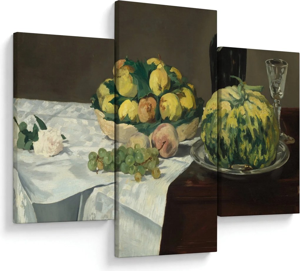 Tablou - Edouard Manet, Still Life with Melon and Peaches, reproducere (90x60 cm)