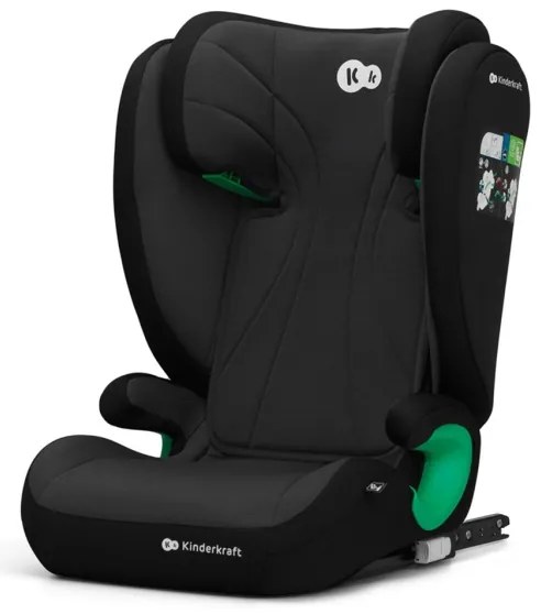 Scaun auto KINDERKRAFT JUNIOR FIX 2 (100-150 cm) Graphite black