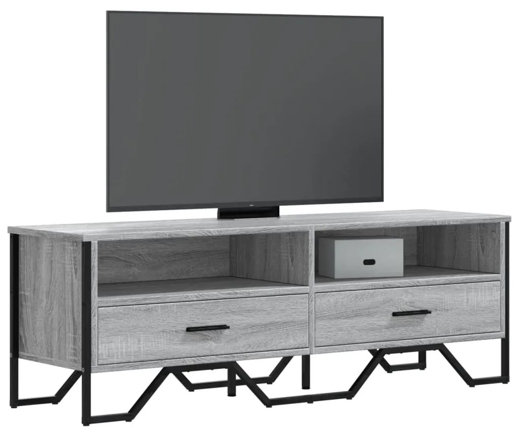 848582 vidaXL Dulap TV, gri sonoma, 122x34x41 cm, lemn prelucrat