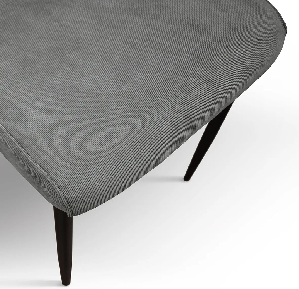 SET 4 Scaune Grig, tesatura, structura metalica - STANDARD - GRI