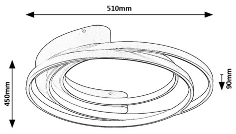 Rabalux 71288 - Plafonieră LED HOLIZE/50W/230V