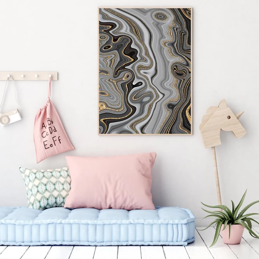 Poster - Abstracție cu linii (A4)