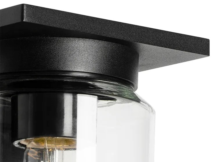 Aplică modernă neagră IP54 - Marshall