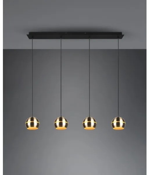 Lustră pe cablu FLETCHER 4xE14/40W/230V alamă Trio