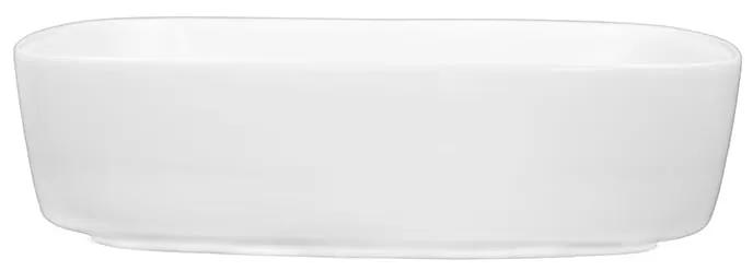 Lavoar pe blat alb lucios, dreptunghiular, 50 cm, Fluminia Pallas