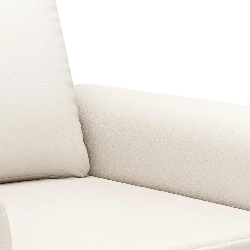 Canapea cu 3 locuri, crem, 180 cm, piele ecologica Crem, 212 x 77 x 80 cm