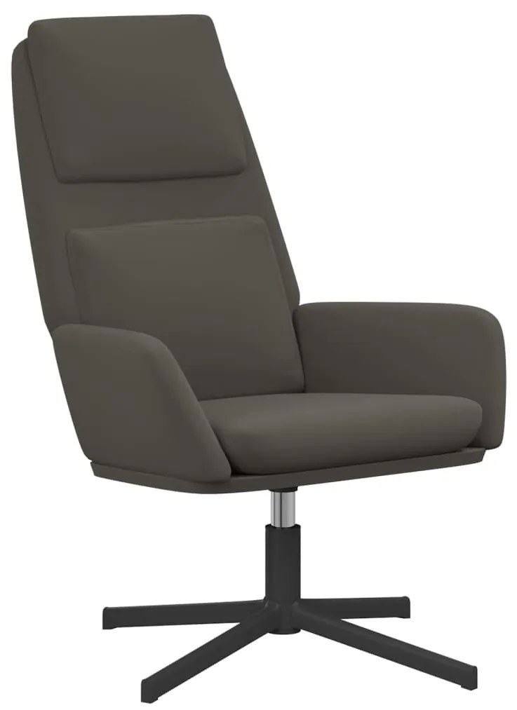 341341 vidaXL Scaun de relaxare, gri închis, catifea