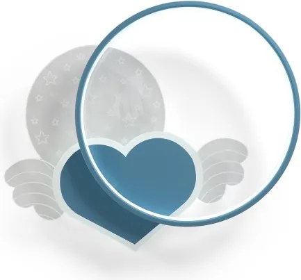 Brilagi - Plafonieră LED pentru copii LOVE 48W/230V 3000/4500/6000K albastră