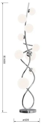 LED Lampadar NANCY Wofi 3014-907 9xG9/3,5W/230V crom lucios