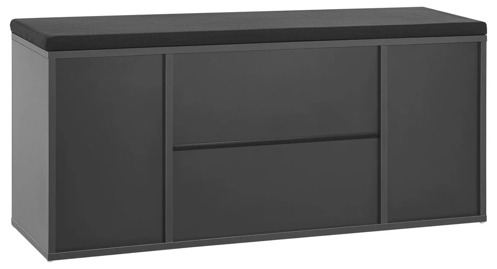Suport pantofi cu căptușeală 104 x 30 x 48 cm gri închis