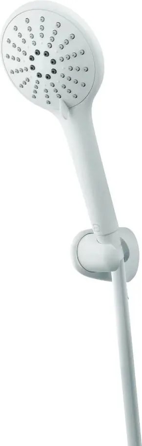 Set para cu suport si furtun de dus alb mat FDesign Inula cu 3 functii