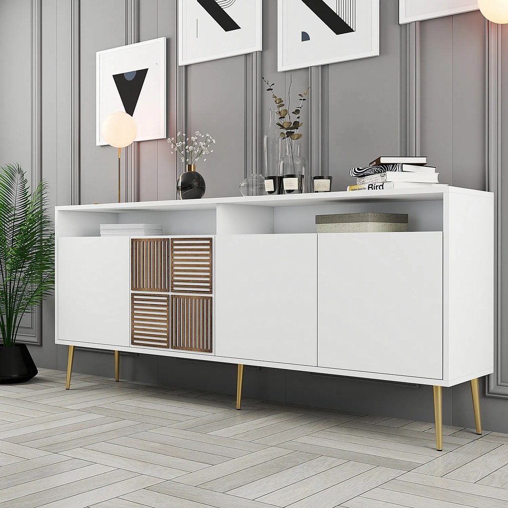 Dulap Milhouse (Alb + Auriu). 1088855