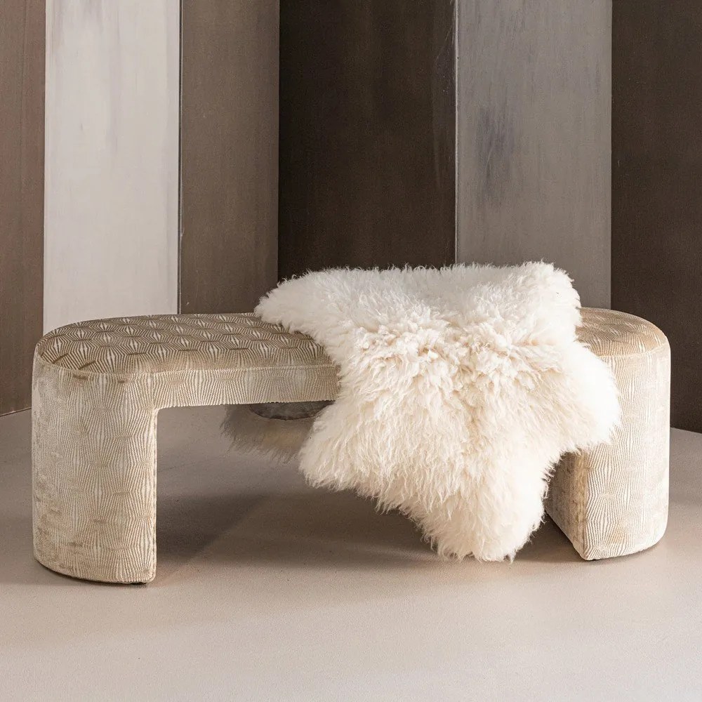 Bancă bej capitonată Jacob – WOOOD