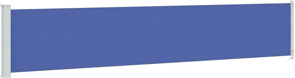 vidaXL Copertină laterală retractabilă de terasă, albastru, 117x600 cm