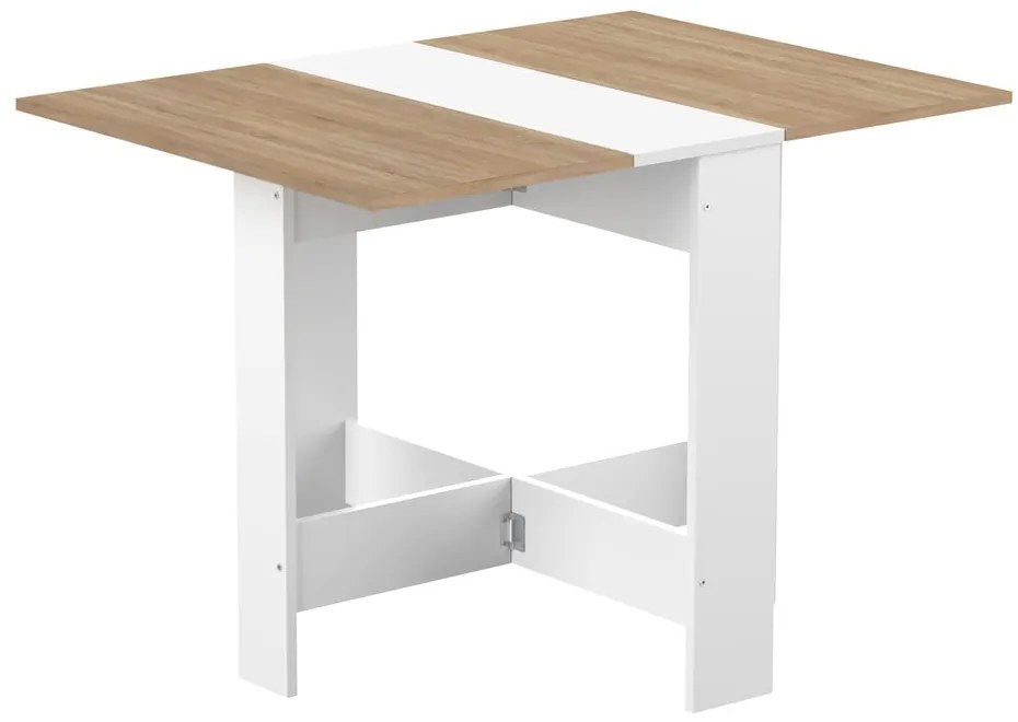 Masă de dining extensibilă cu blat cu aspect de lemn de stejar 76x28 cm Papillon – TemaHome