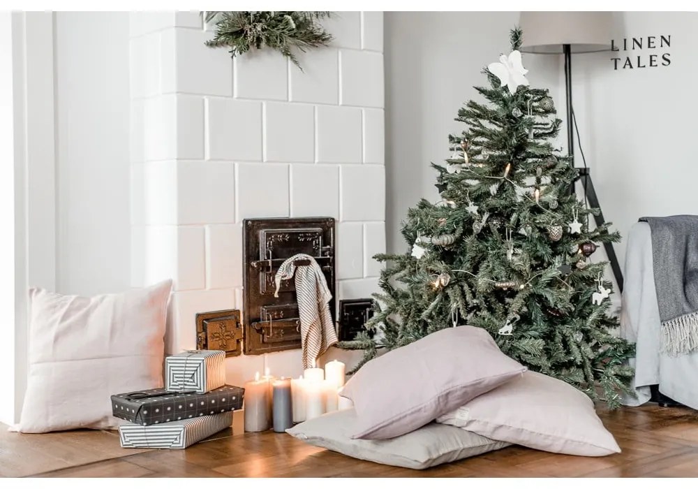 Prosop de vase din in 45x65 cm Thin Black Stripes – Linen Tales