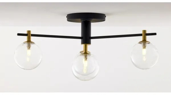 Lustră aplicată Jupiter 2034 FIGARO 4xG9/10W/230V negru/auriu/bej/transparent