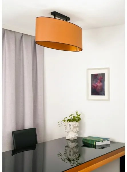 Lustră aplicată Duolla OVAL VEGAN 2xE27/15W/230V maro