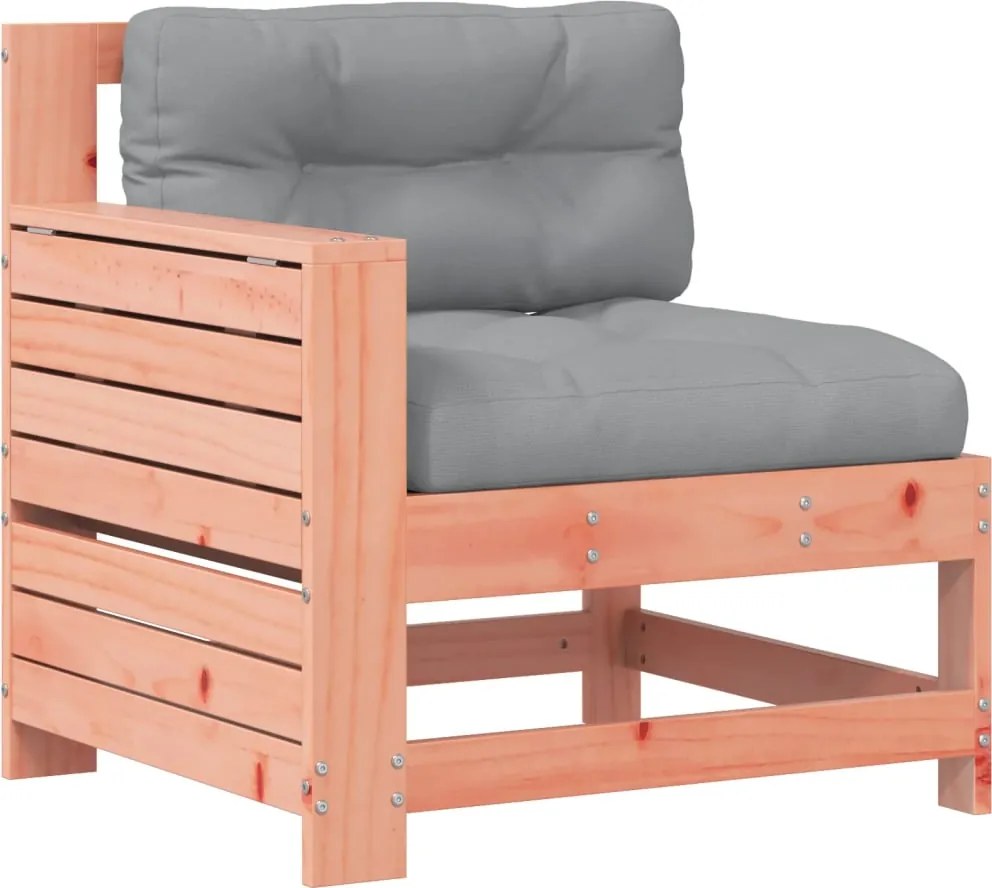 vidaXL Canapea grădină cotieră cu perne, cu perne, lemn masiv douglas