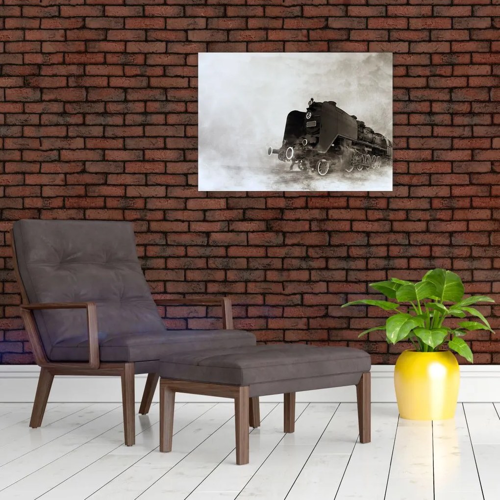 Tablou - Tren în ceață (70x50 cm)