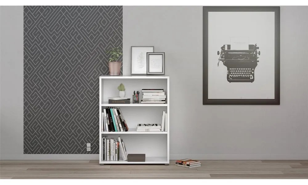 Bibliotecă modulară albă 89x113 cm Prima – Tvilum