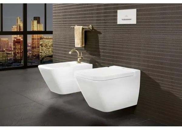 Bideu suspendat, Villeroy&amp;Boch Finion, 37.5x56cm, Alb Alpin CeramicPlus, 446500R1