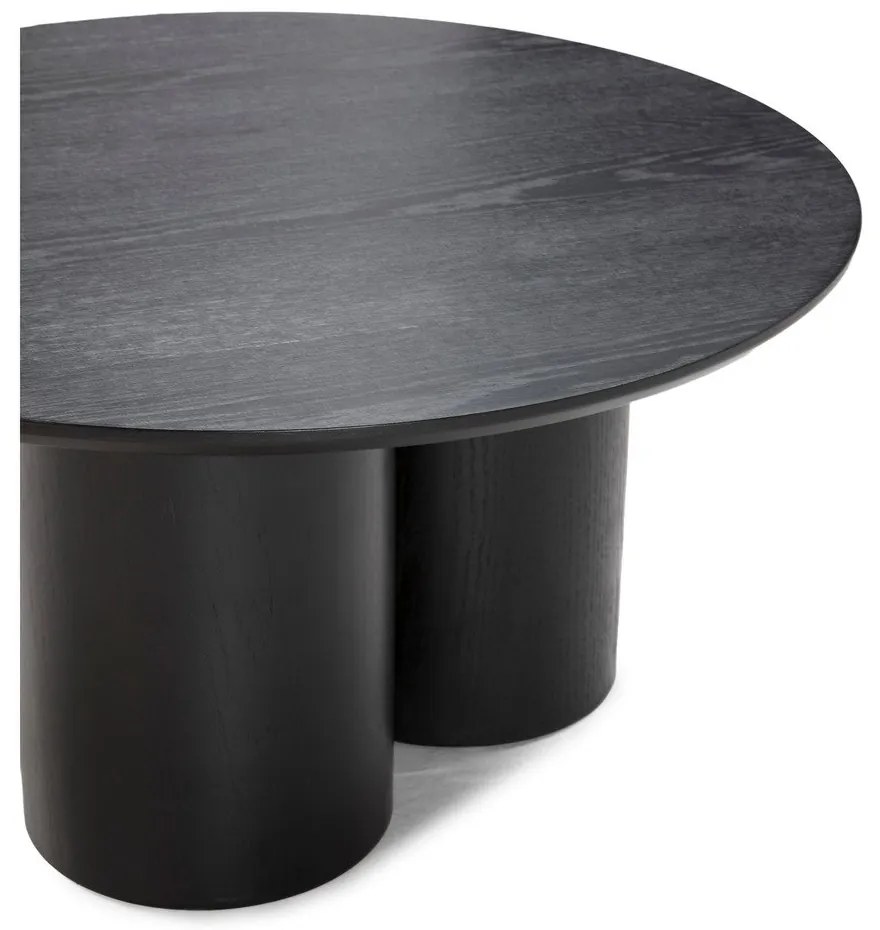 Măsuță de cafea neagră rotundă ø 80 cm Lua – MOME