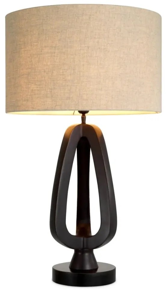 Veioza, Lampa de masa design LUX, Aluminiu, Tesatura, Madrona